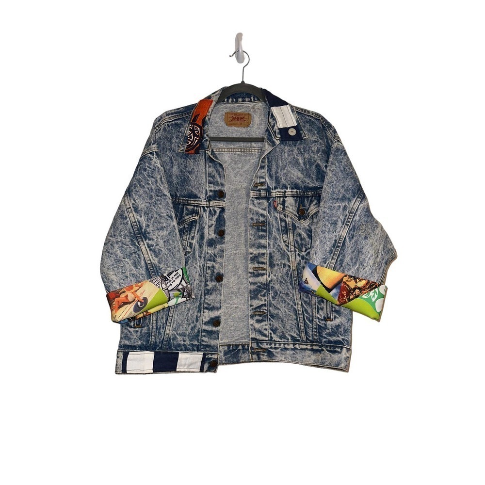 Re-Made Upcycled Vintage Levi's Patchwork Denim T… - image 1
